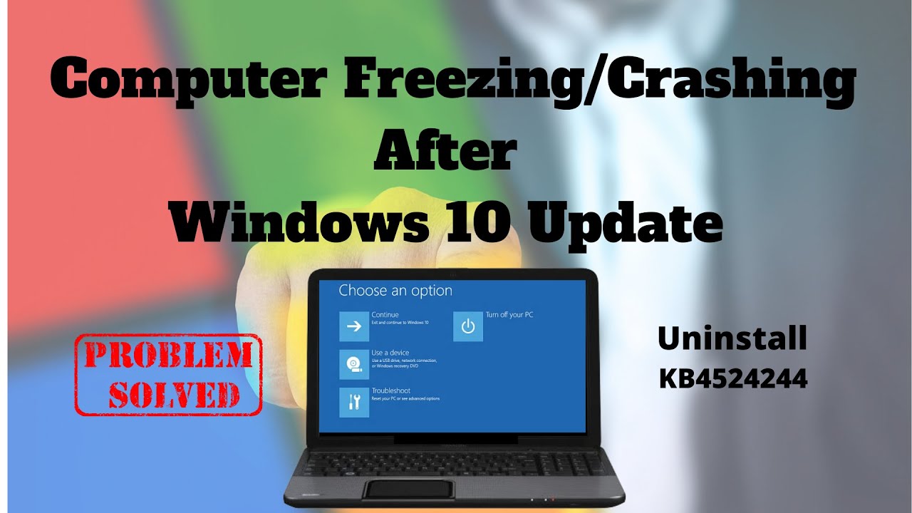 after windows update computer freezes