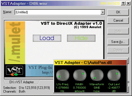 amulet vst to directx adapter