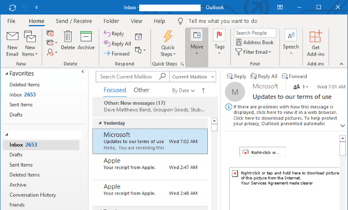 reindirizza automaticamente la posta elettronica attraverso Outlook