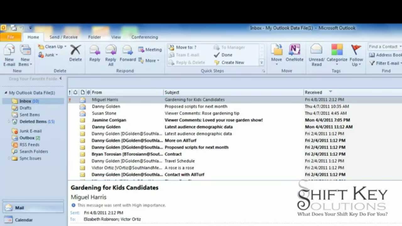 cancelar email no Outlook 2010