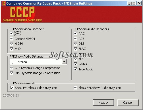 combined local area codec pack 2005