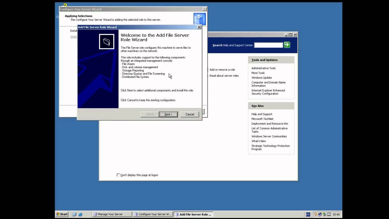 konfigurowanie serwera informacyjnego w systemie Windows hosting 2003