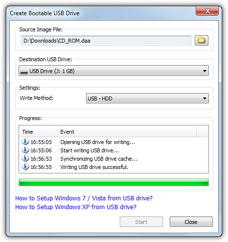 kopiera uppstartssektorn från Windows XP-cd till usb