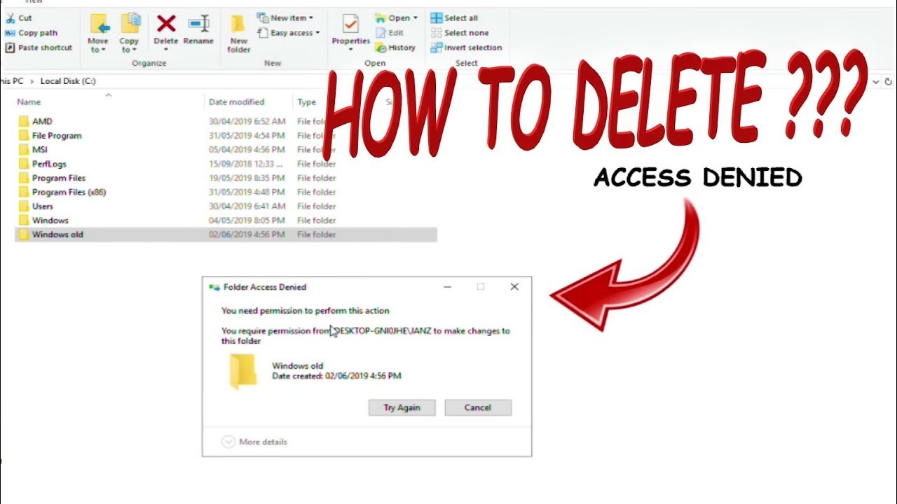 delete access denied files software