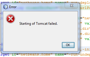 deployment error starting of tomcat failed in netbeans