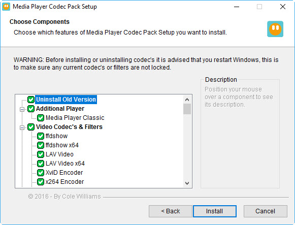 scarica il codec microsoft per Windows Content Player gratuitamente