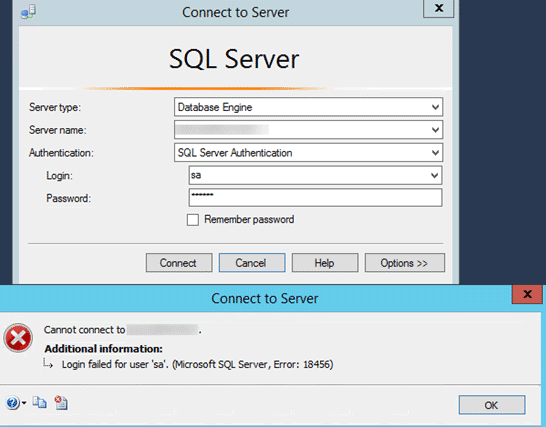 Fehler 18456 SQL Server 2008 Government 38