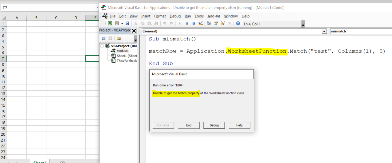 Błąd wykonania arkusza Excel vba 1004 funkcja arkusza roboczego