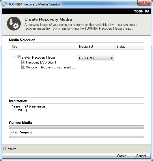 free download toshiba recovery disk