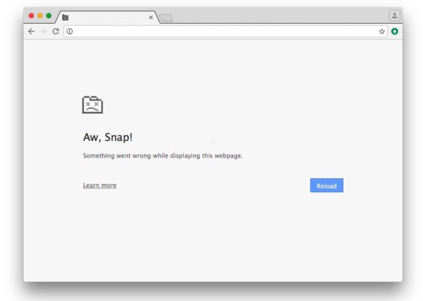Google Chrome Crashing Error Maintain Tool