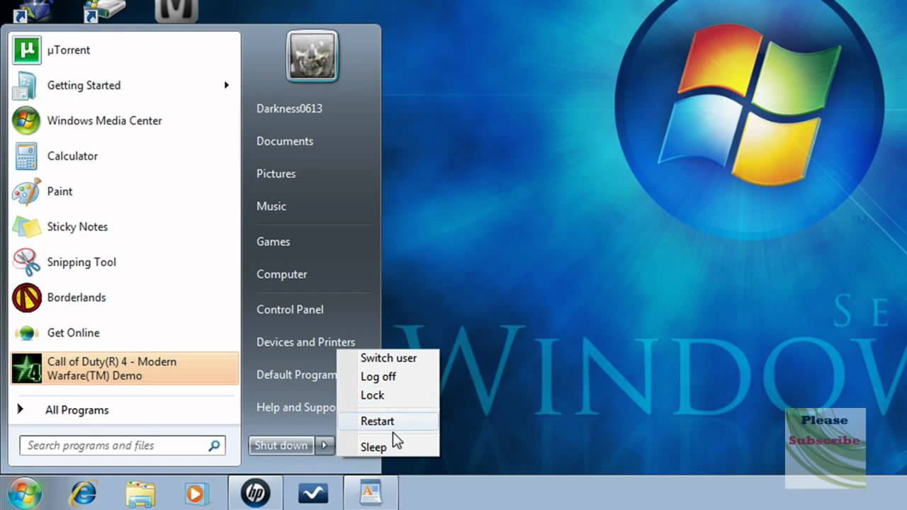 hibernacja wewnątrz systemu Windows 7 ultimate