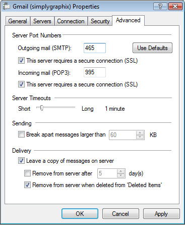 How Time for Configure Gmail Pop3 in Windows Experience Mail
