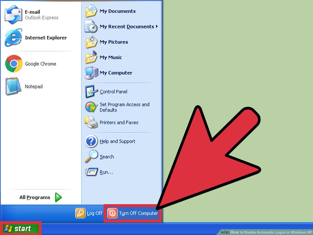 cómo habilitar el inicio de sesión interactivo en Windows XP