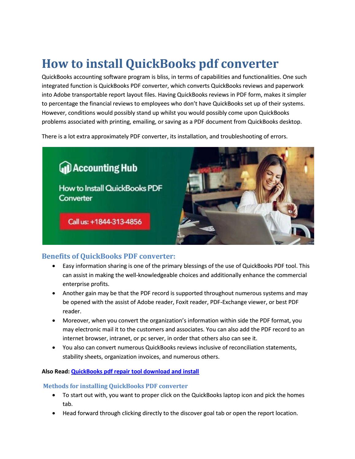 how - install quickbooks pdf converter to windows 7