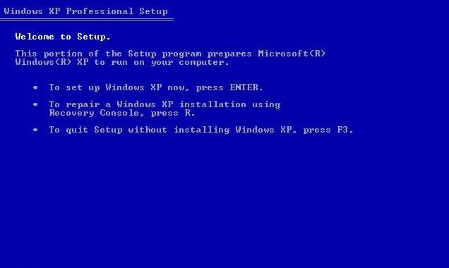 hur man återställer hårddisken i Windows XP