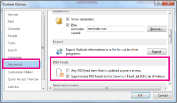 how to unsubscribe from a rss feed in outlook