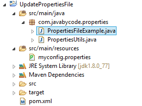 java update properties content runtime
