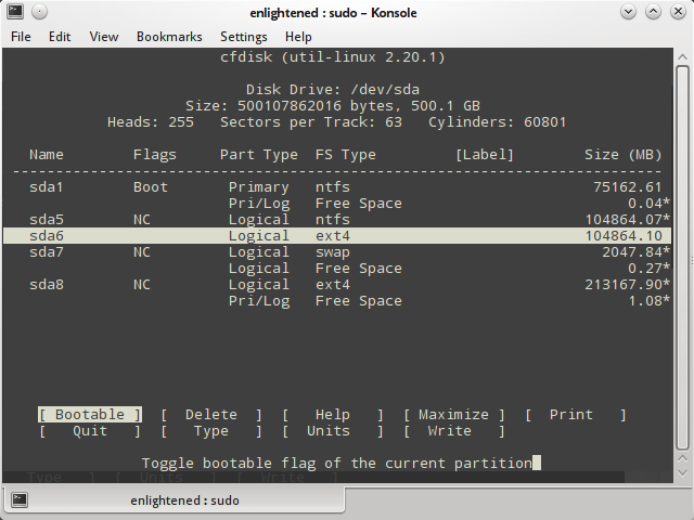 linux check Compact Disk fat32