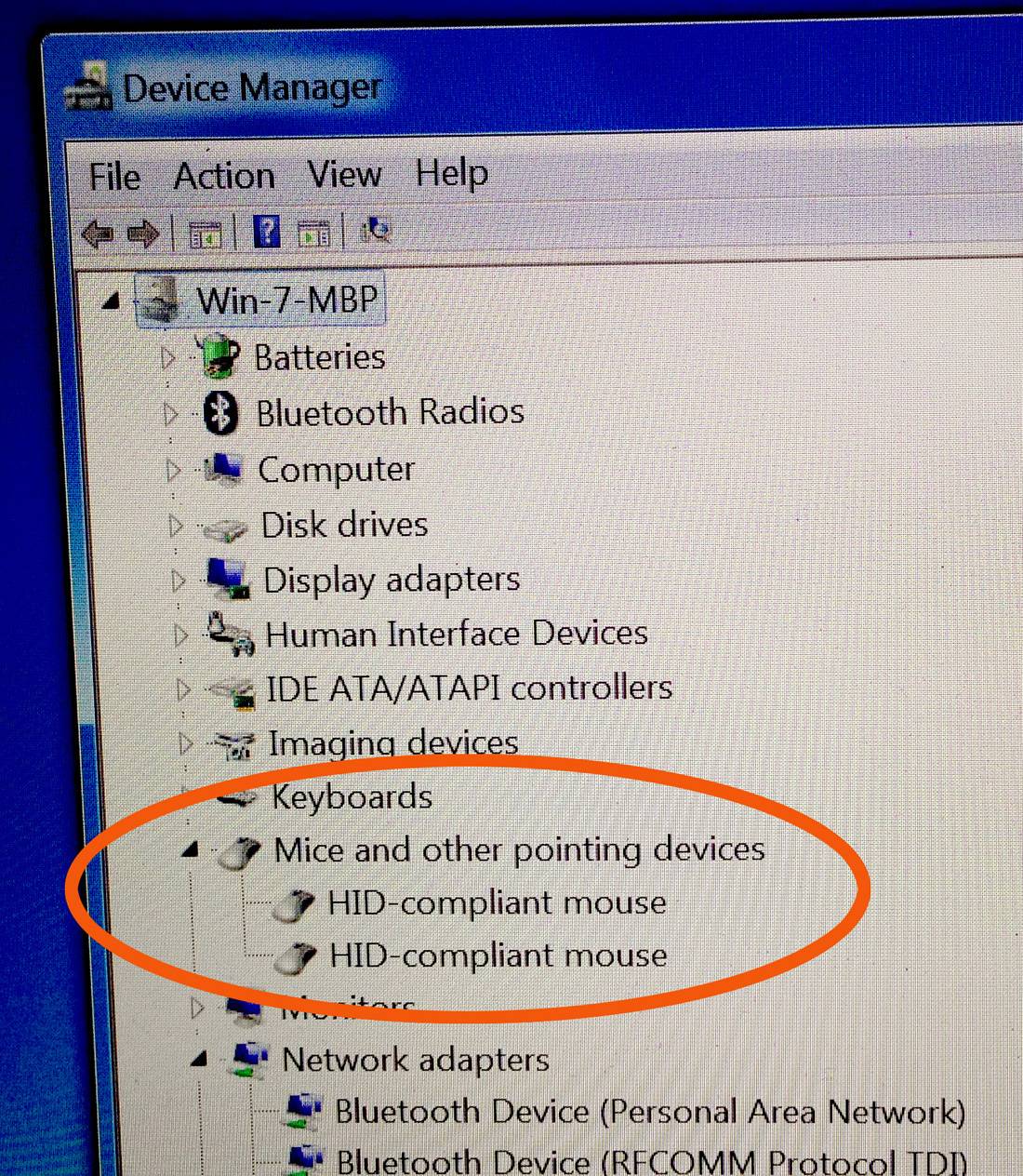 el mouse solo funciona en el modo adecuado Windows 7