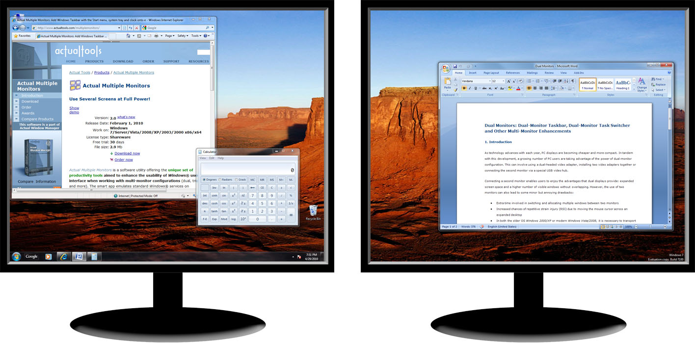 Multi-Monitor-Taskleiste Windows 7-Funktionen