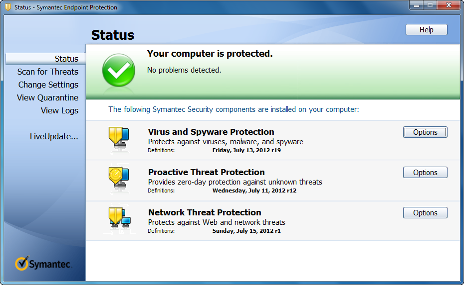 nuevo antivirus Symantec actualizado