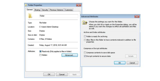 password protect folders and files in windows 7