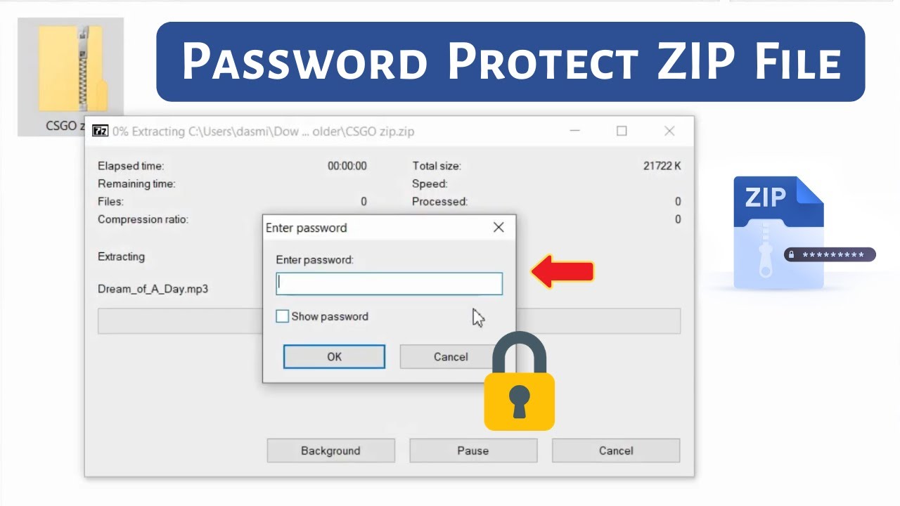 wachtwoord beveilig zip-bestand helemaal door windows 8