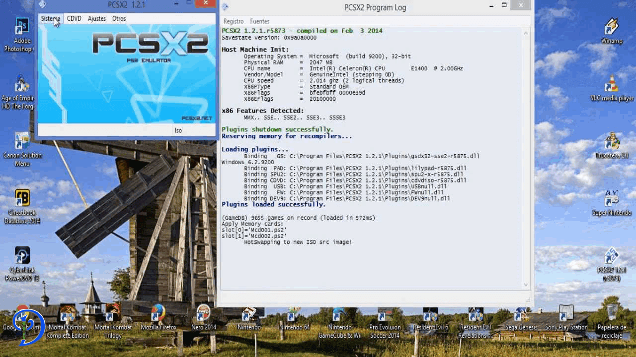 pcsx2 v2 0.9 4 complementos de BIOS blackvinta contraseña