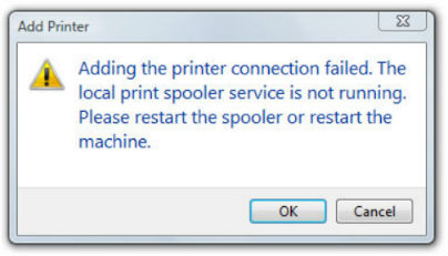 ошибка пула принтера