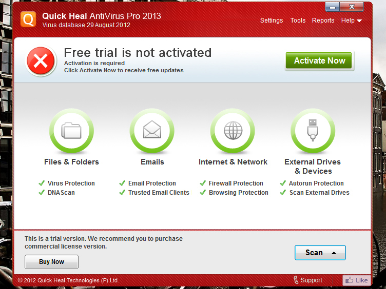 download grátis do Quick Heal Anti-Virus 2013 para windows webserver 2003