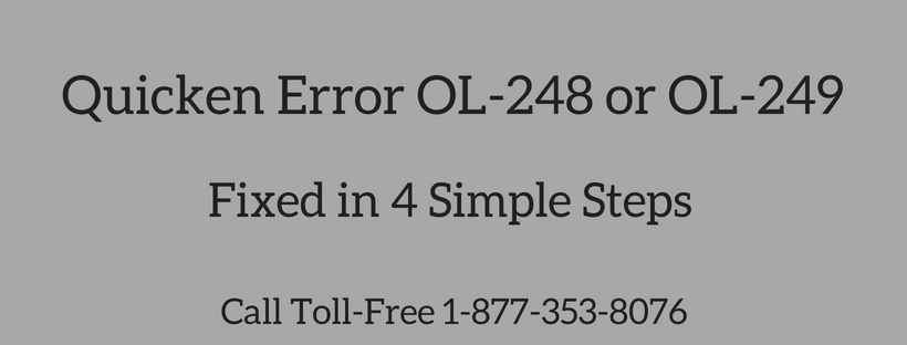 quicken error phone message ol 249