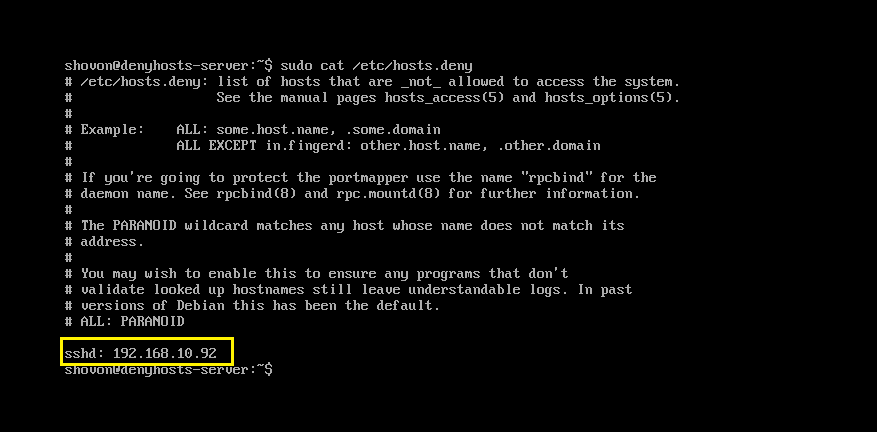 rpcbind kan inte öppna /etc/hosts.allow
