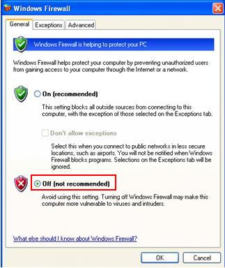 wyłączanie zapory systemu Windows 7