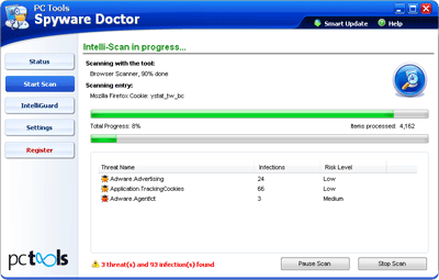 spyware doctor freezes fix checked