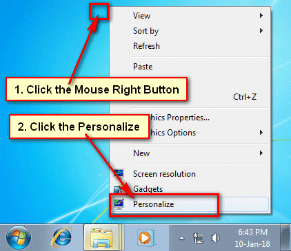 menu di avvio specificare il cambiamento in Windows 7