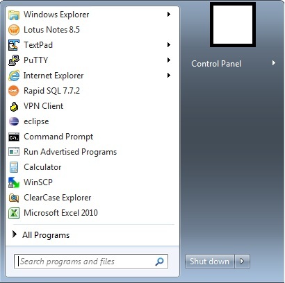 Startliste zu groß Windows 7