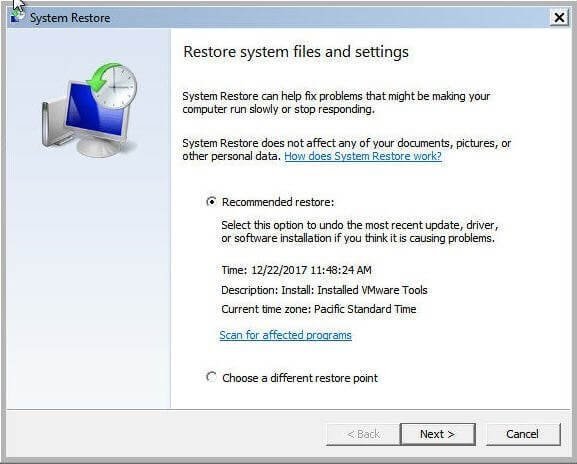 system file recover Wizard