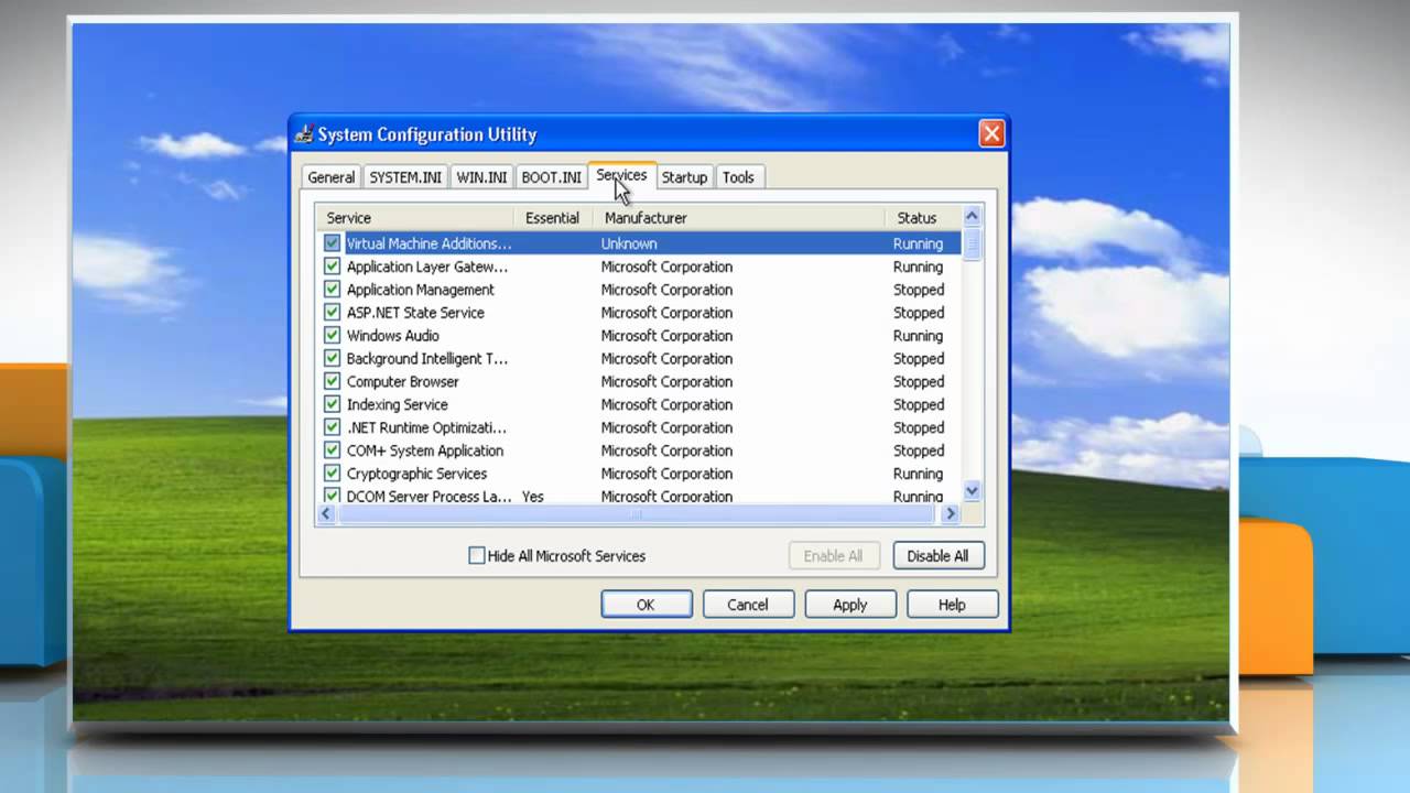troubleshoot problem performing clean boot windows xp