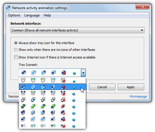 vista show network icon in system tray