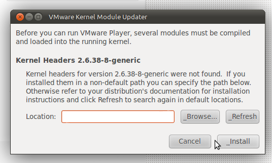 cabeçalhos de kernel de procedimentos vmware