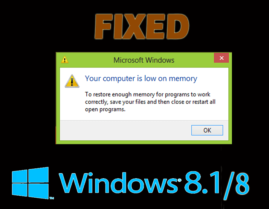 quelle est la faible mémoire virtuelle sur mon ordinateur