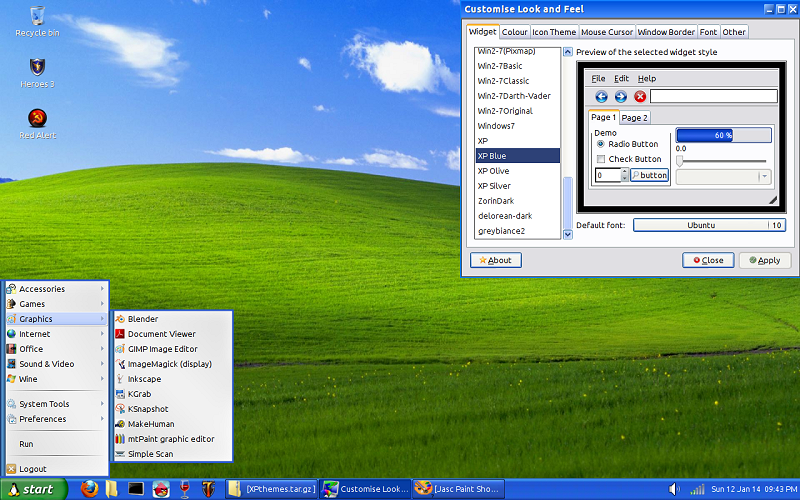 where are themes in windows xp