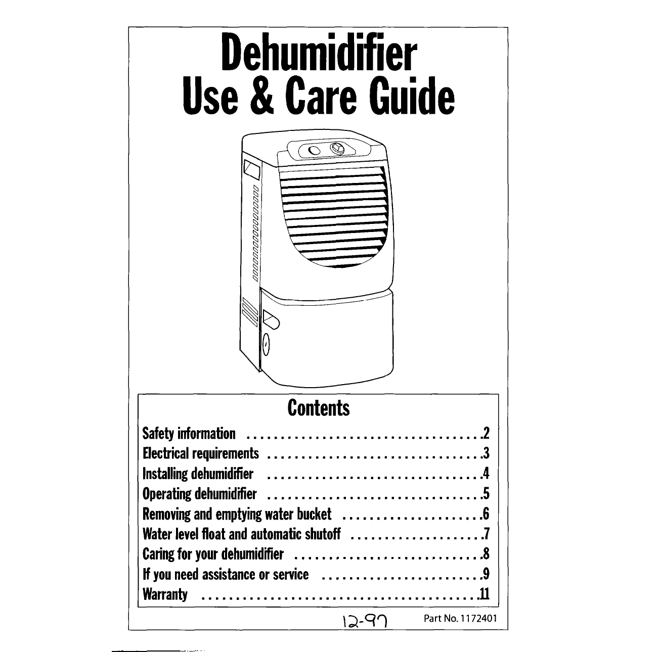 whirlpool dehumidifier ground to a stop working