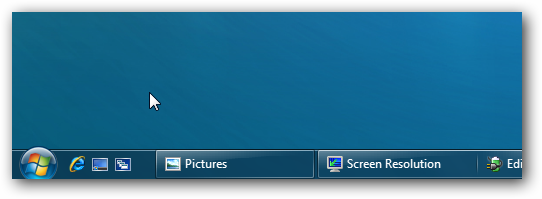 windows 7 move 바탕 화면 핫링크 작업 표시줄 표시