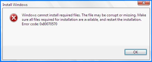 kod błędu instalacji systemu Windows