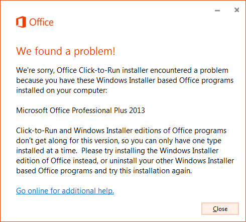 Windows Installer wird beim Öffnen von Outlook ausgeführt