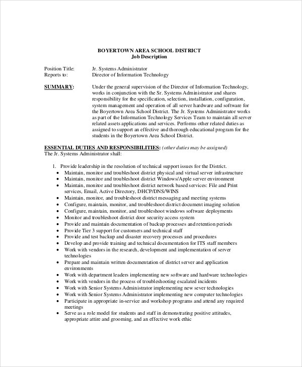 windows system administrator roles and responsibilities pdf download files
