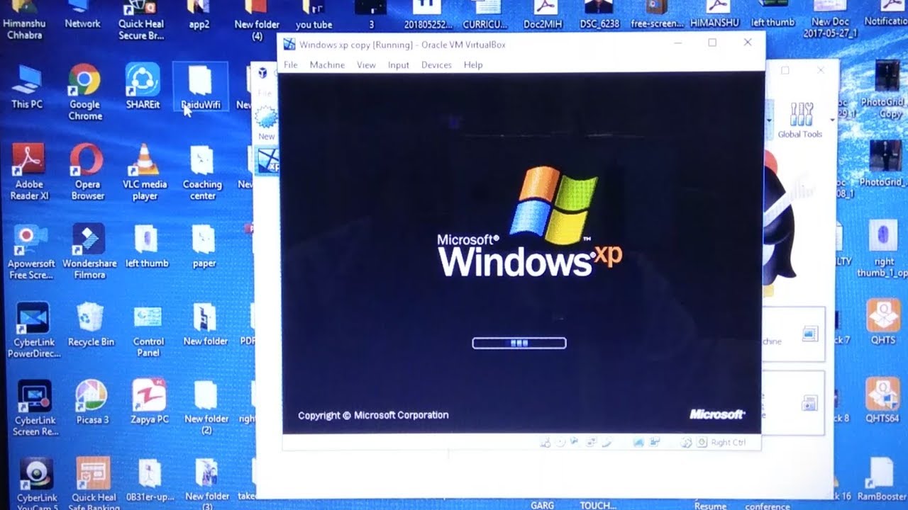windows windows xp virtual box w monitorach 7