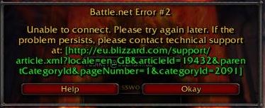 wow battlenet error 2